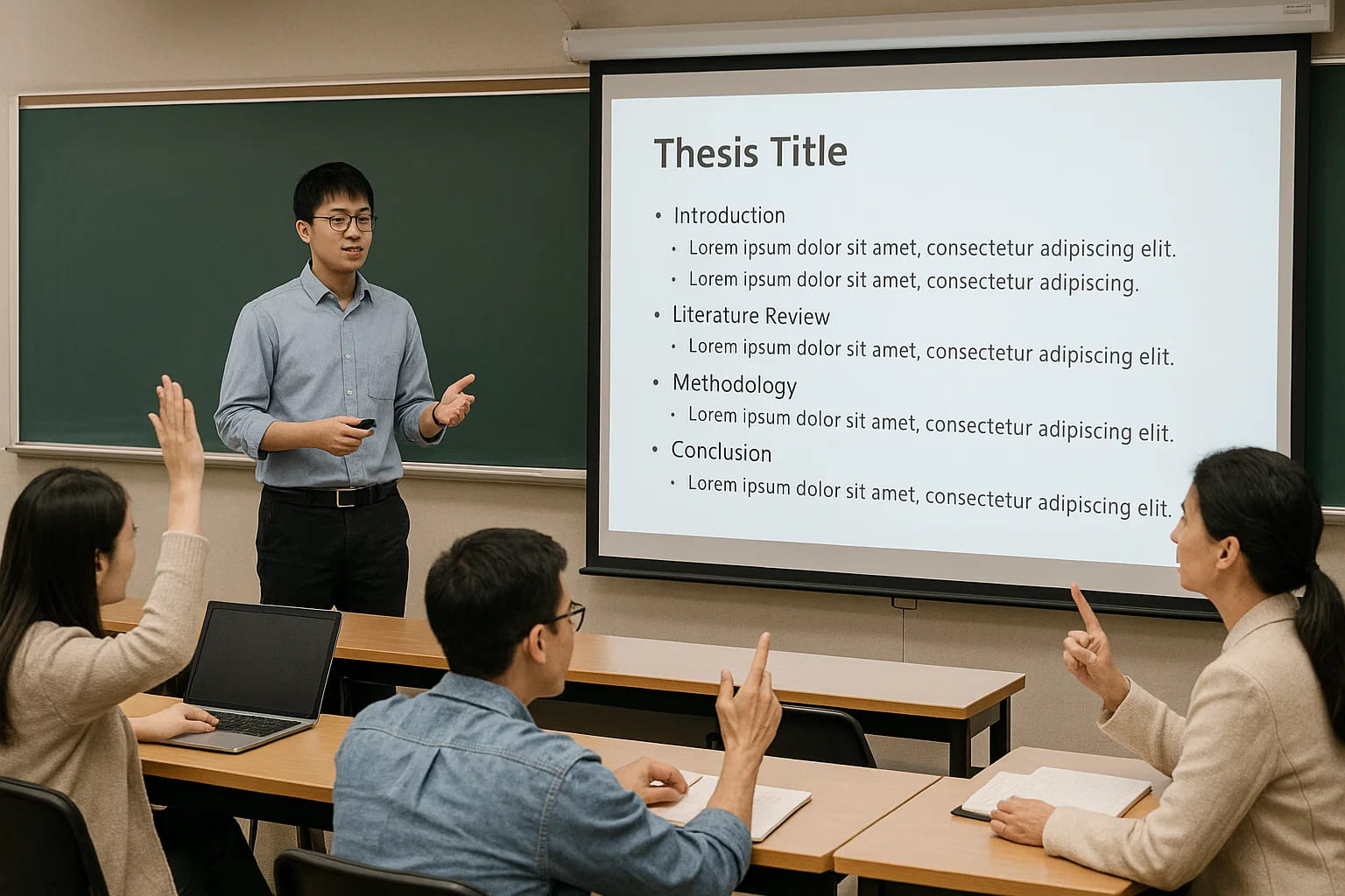 同学之间组织模拟答辩演练