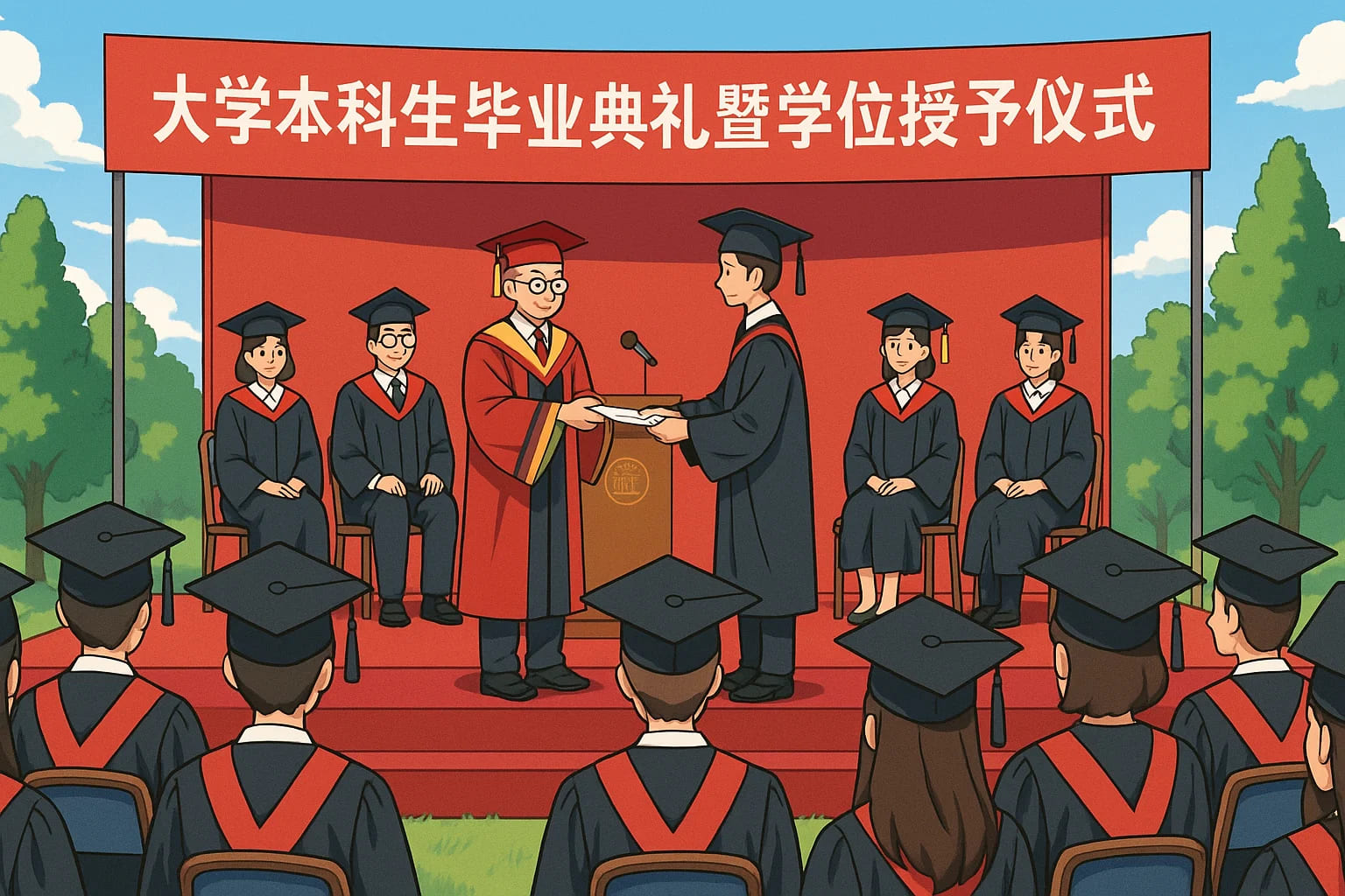 本科生毕业典礼暨学位授予仪式现场